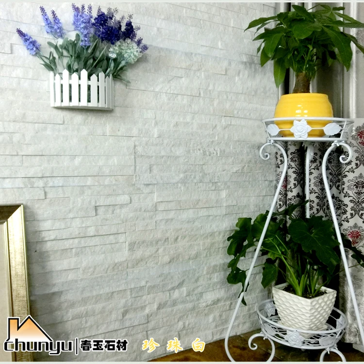 wholesale natural white quartz wall cladding culture stone for home wall decoration white quartz stack stone veneer