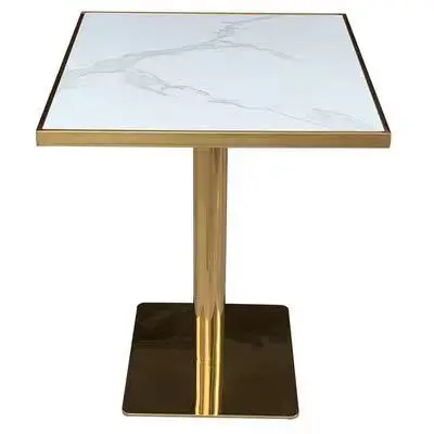 Cheaper marble board Modern style Metal and High Gloss and quality  Dining table /Dining table With competitive price