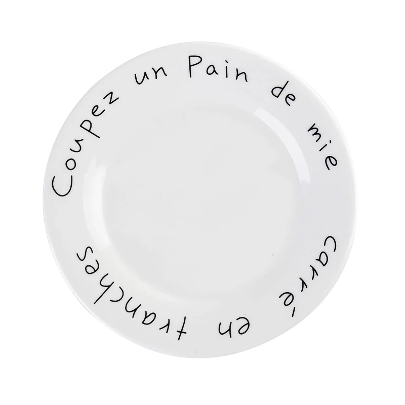 Ceramic plates with your own design custom printing porcelain dish personalized logo