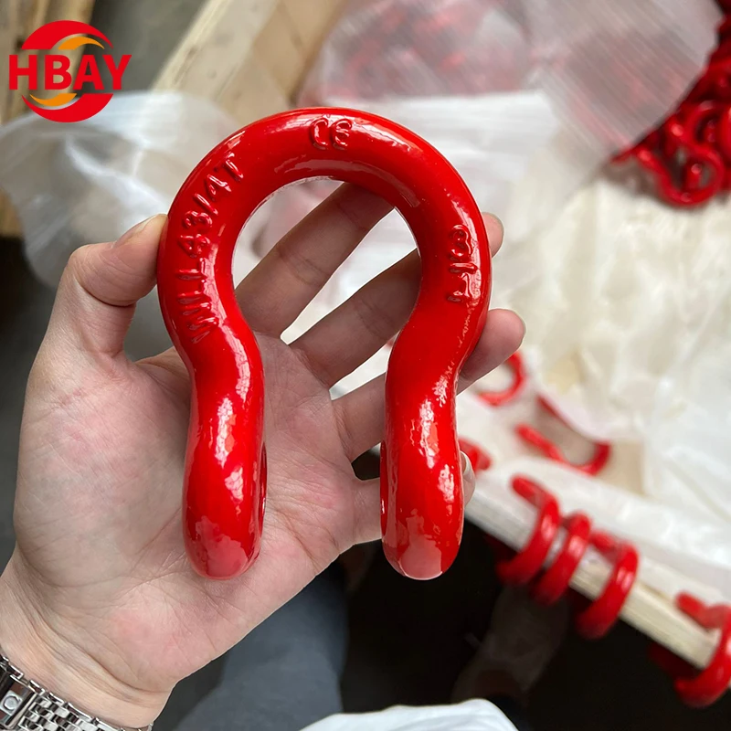 ANYUE Customized G209 Off-road Bow Shackle Screw Pin Heavy Duty High Quality Steel Snap Shackles Spraying Surface Treatment