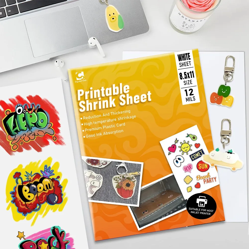 Shrinky Dink Plastic Kit Including Art Paper Hole Punch Pencils For Crafts And Anime Key Chain Heat Shrink Film Sheets