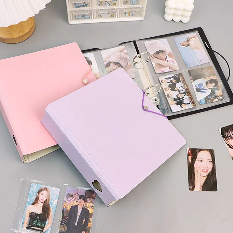A4 kawaii d shape ring 3 inch kpop pp photo card binder large capacity idol photocard album trading card collect albums book