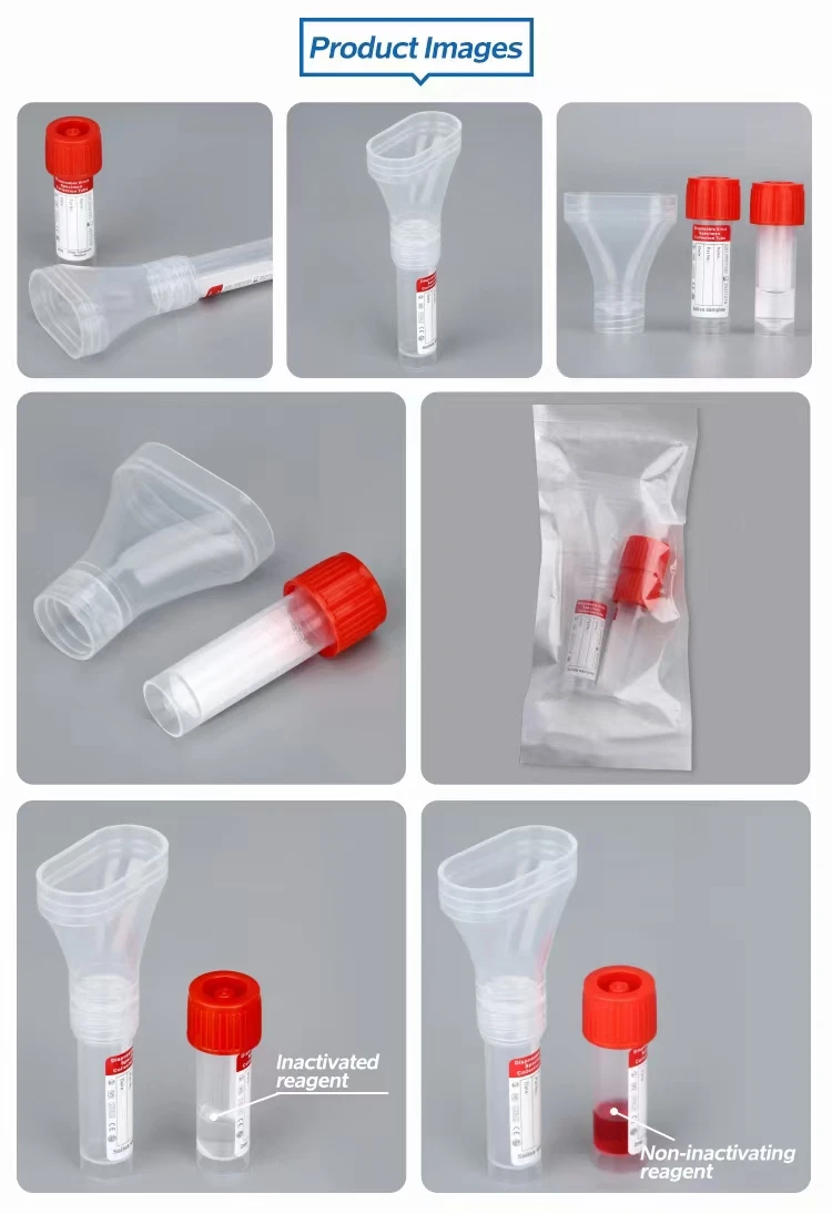 Viral Transport Media Nasal Oral Nylon Swab Stick DNA Test Kit Viral Sample Saliva Collection VTM Kit