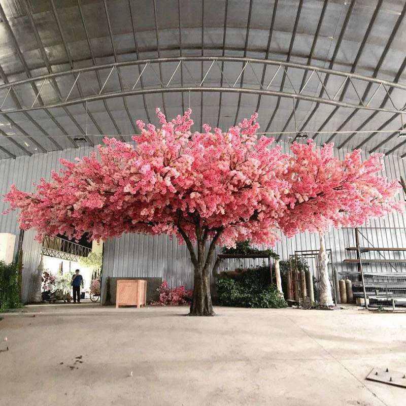 Natural trunk TIK TOK Instagram fake tree custom feet sakura cherry blossom tree artificial for garden wedding decoration