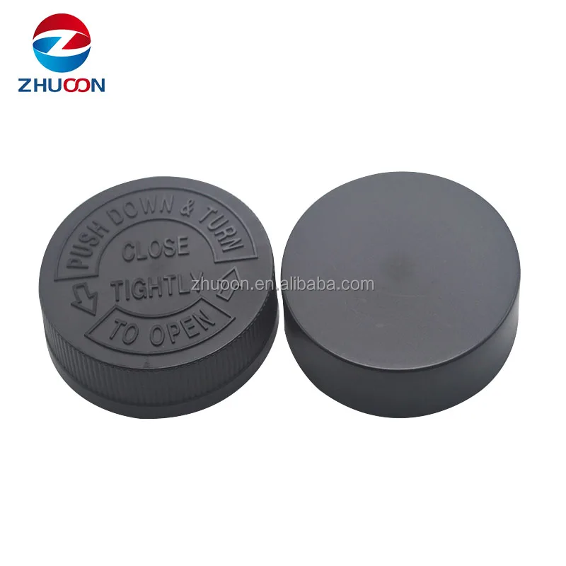 28-400, 28-410 White Child Resistant Cap w/F217 Liner, 28mm CRC plastic cap