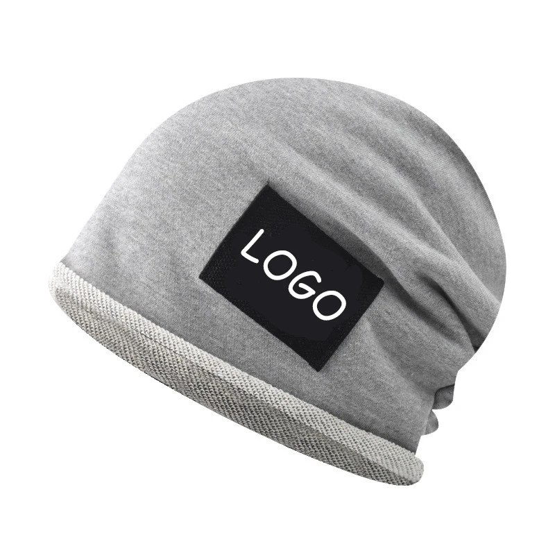 Custom Wholesale Skull Hat With Woven Patch Logo Spring And Autumn Cotton Solid Color Cycling Hat With Embroidery Logo