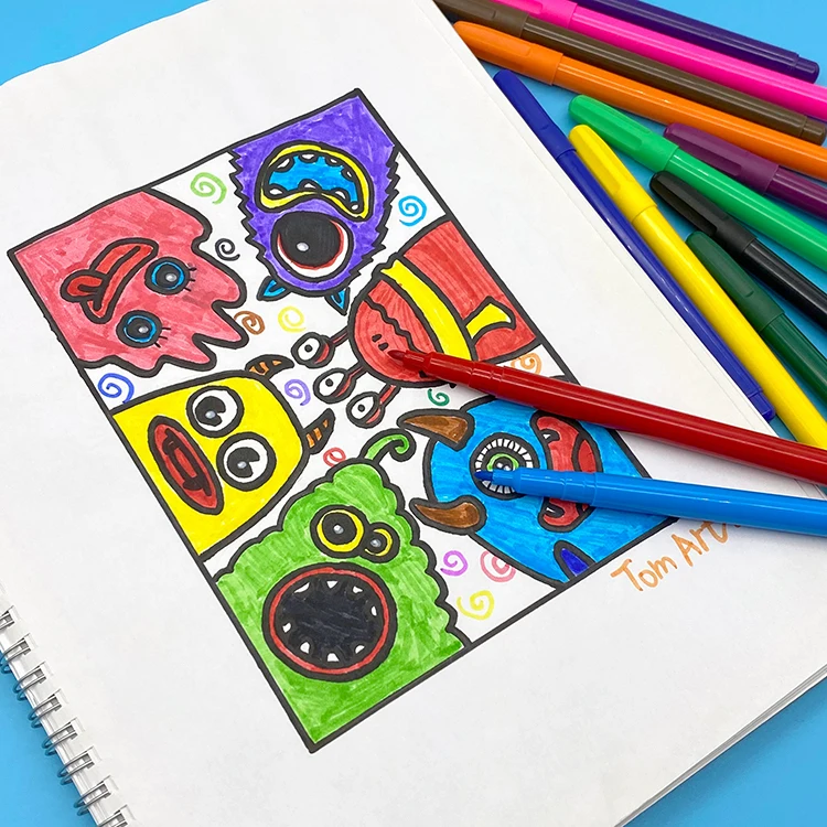 Manufacturing oem non toxic 12 colors 3 mm bullet tip watercolor markers pantone marker pens with custom colors