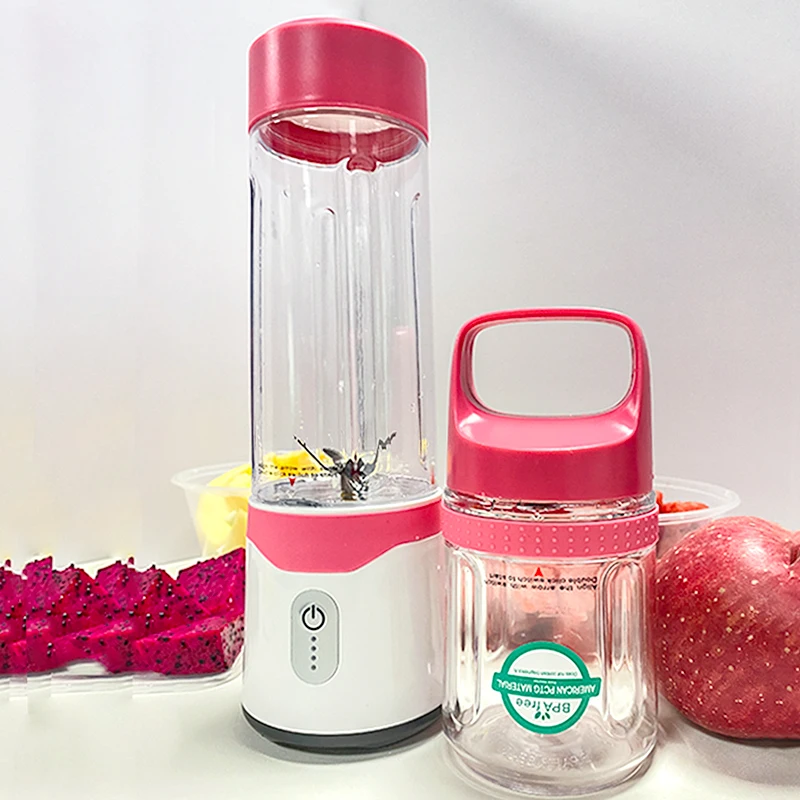 Portable Juicing Cup Mini Juicer Portable Upgrade 6 Blades Juicer USB Household Fruit and Vegetable Portable Blender juicer