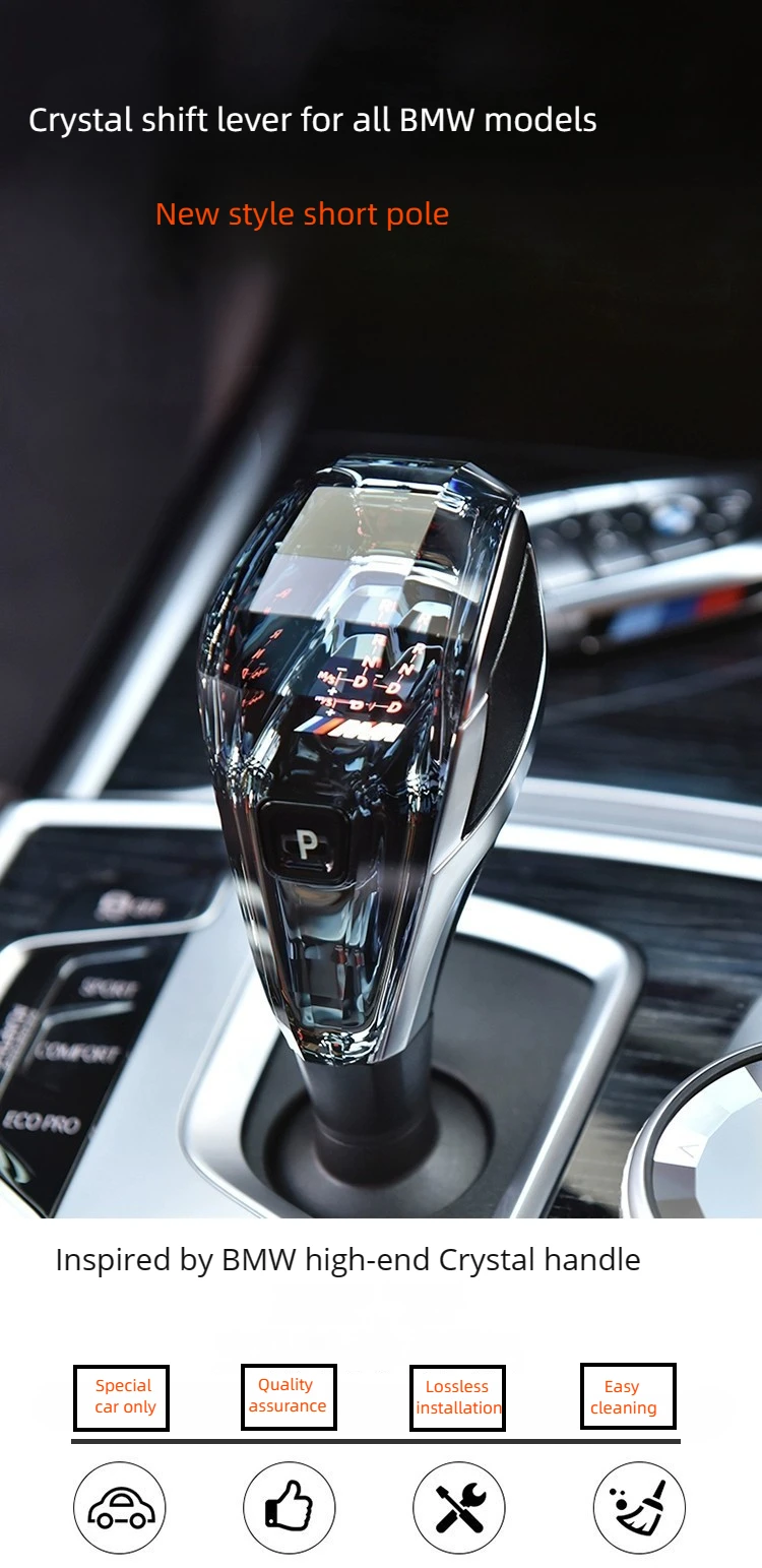 Best selling car accessories K9 Luxury crystal shift lever Gear head suitable for BMW 5 6 series G32 G30 G38