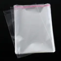 Custom Logo Printing Resealable Apparel Package OPP Bag Self Sealing Bopp Transparent Cello Clear Plastic Cellophane