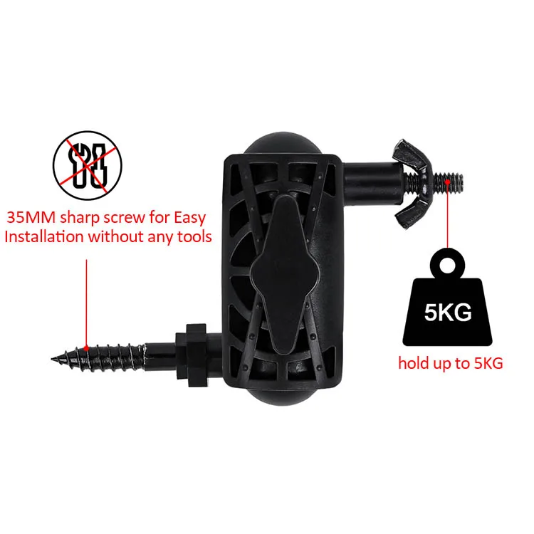 CS07 Fast Tree Mounting Bracket Hunting Camera Holders Wall Mount with 1/4' 3/8' Screw Adapter