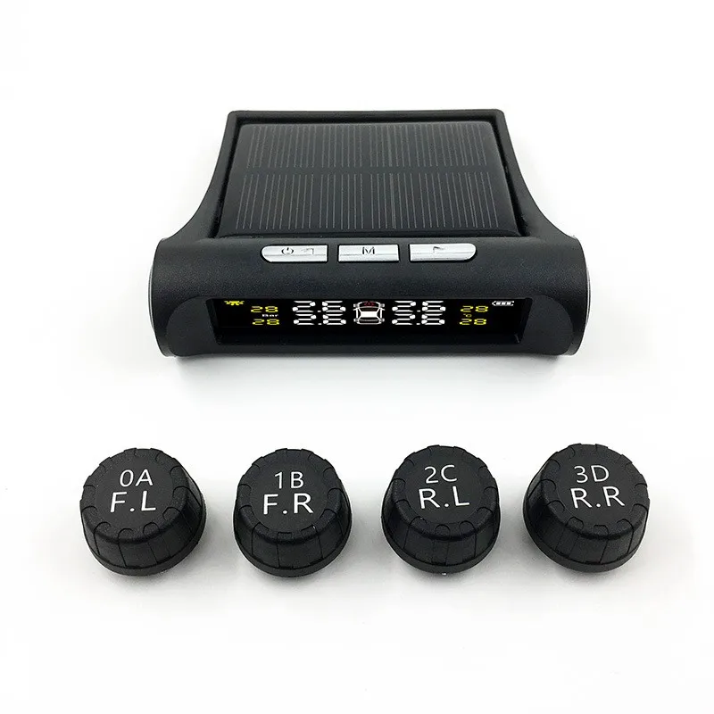 TPMS External Tire Pressure Monitor Automotive Wireless Solar Tire Pressure Monitoring Wireless