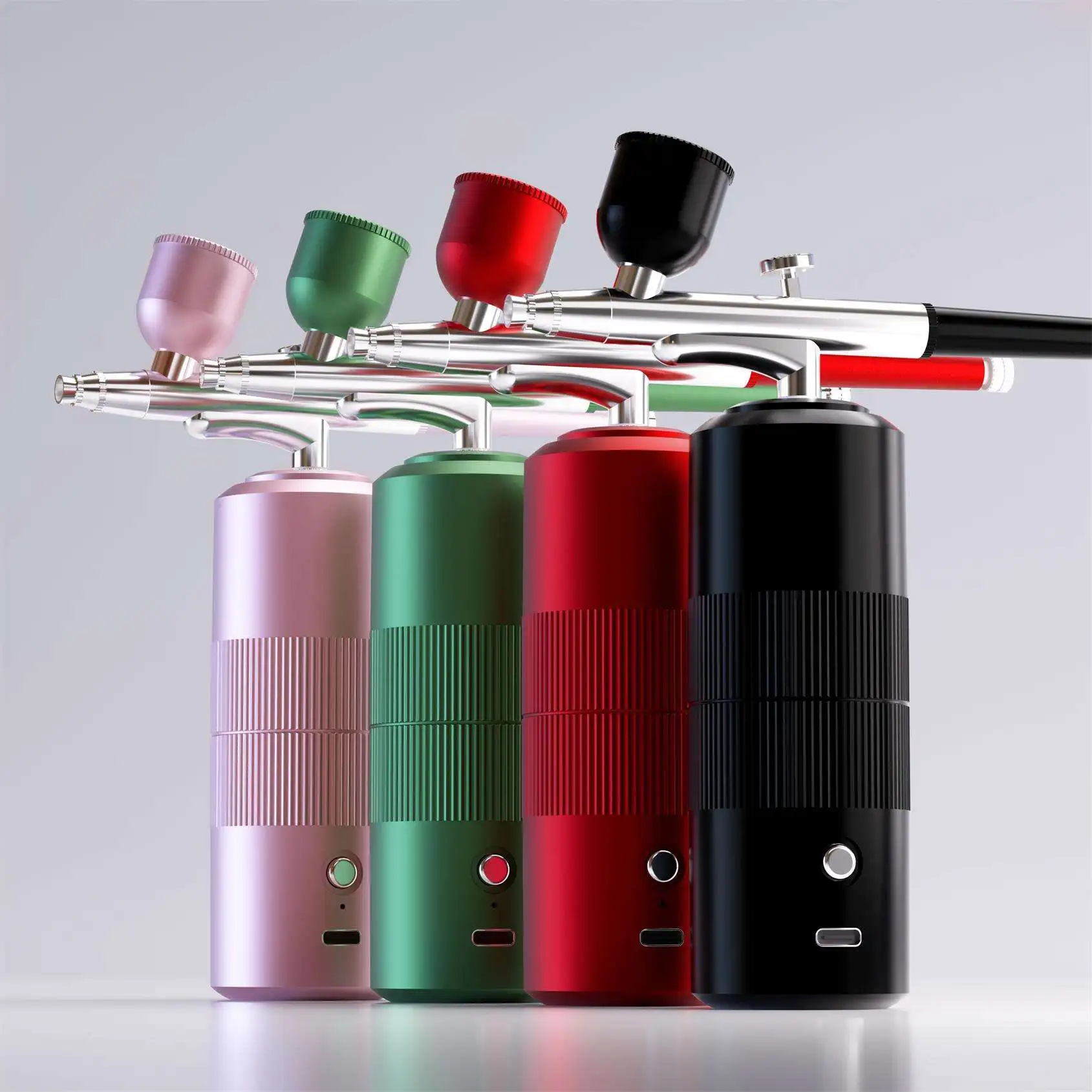 Automatic Airbrush Kit Portable 30PSI Cordless Airbrush Compressor  for Makeup Nails Cake Decorating Stencil Tattoo