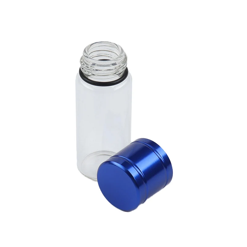 RGO0024 Factory Bulk Wholesale Cheap Mini Container Metal Lid With Retractable Spoon Transparent Glass Jar