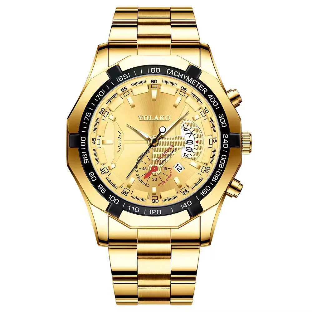 Factory Direct Sale Novelty Top Brand New Arrival Customize Multifunction Chronograph Men Quartz Watches Stainless Steel Band 82