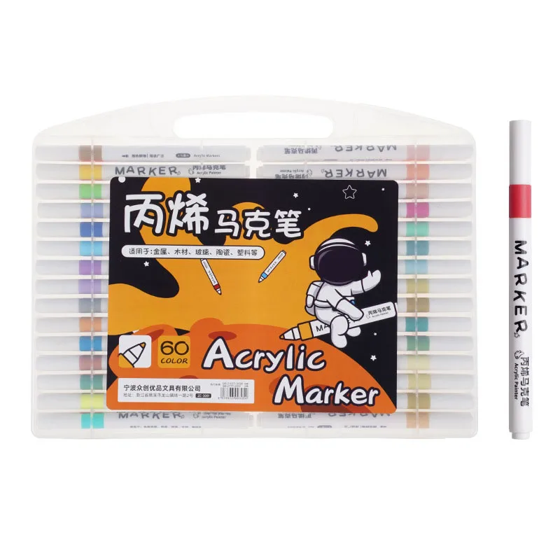 Cheap price water-based Acrylic Marker pen set custom logo graffiti impermeable acrylic marker permanent acrylic painting pen