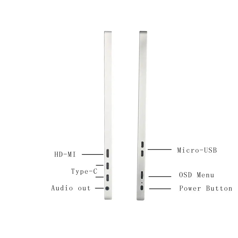 DC battery powered capacitive touch monitor portable monitor 15.6 inch