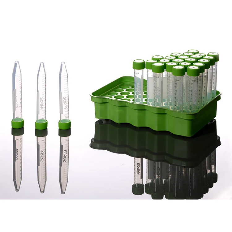 Лабораторные пластиковые лотки для центробежного литья трубы 15 мл зеленый Винт центрифужные пробирки