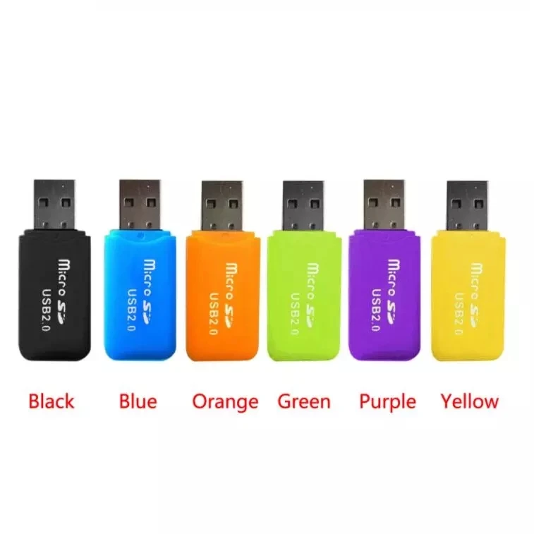 Hot Sales High Speed mini T-Flash TF SD Card Reader USB 2.0 With Lid Adapter Memory Card Reader