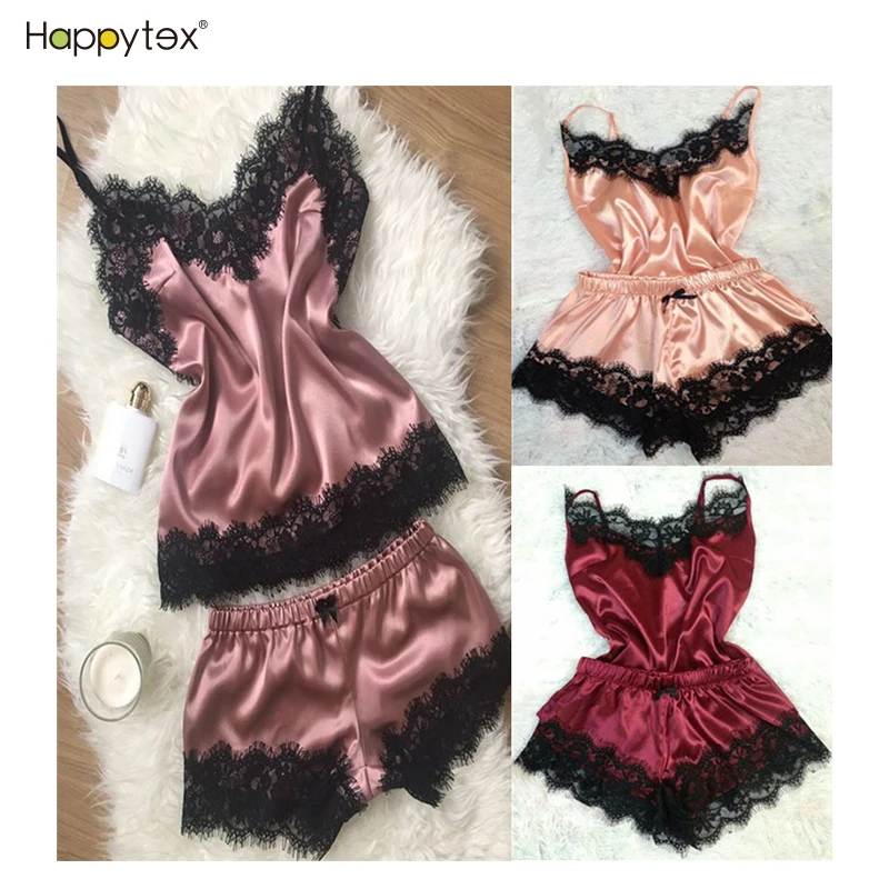 Luxury Custom Wholesale Silk Like Pajamas For Women Ladies Designers Sleepwear Plus Size Nightwear Satin Polyester Elegant Lace