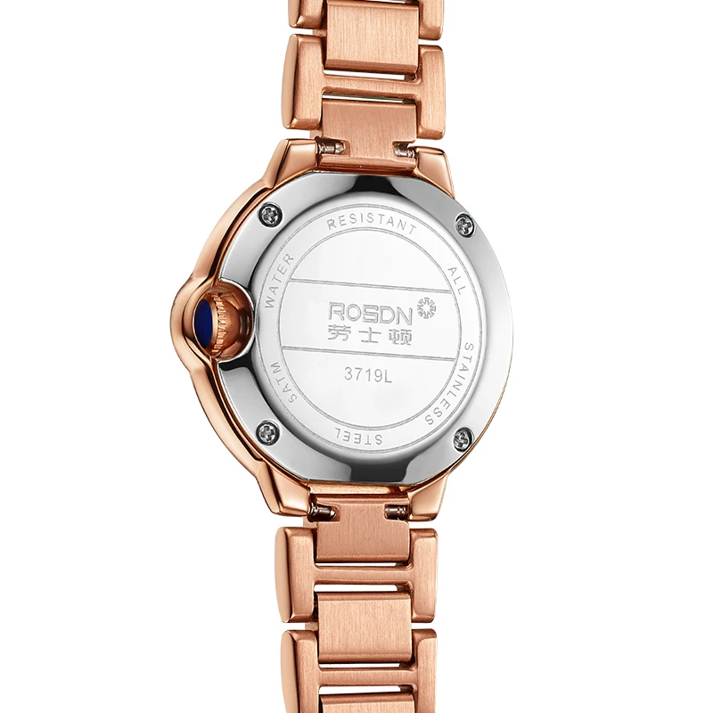 China manufacturer fashion brand design quartz watch luxury metal strap ladies diamond watch