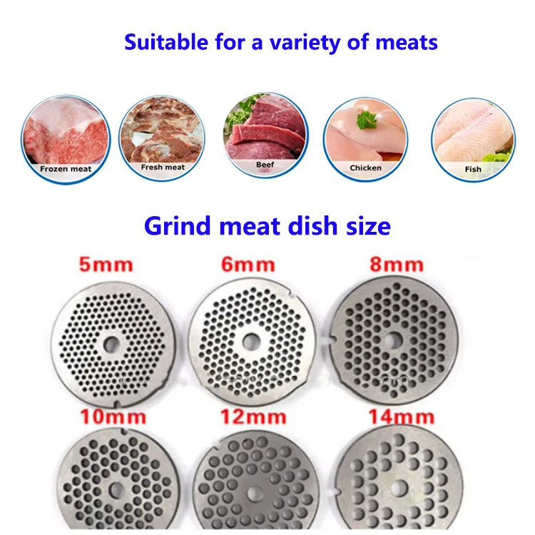 cheap price good quality 7.5kw Electric industrial meat mincer machine Commerical meat mincer automatic grinder meat mincer