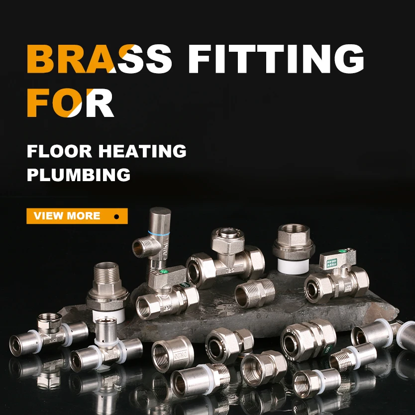 Screw Thread Water Pipe Connector Brass Fittings Plumbing Material Pex Pipe Brass Fittings