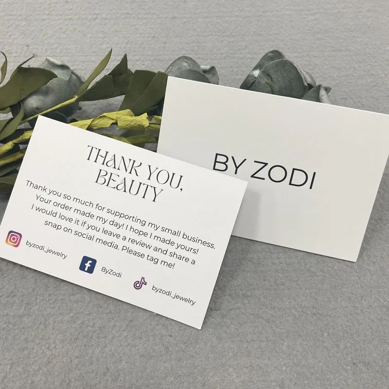 Custom Paper Business Card Small Thank you cards Postcards Color Printing