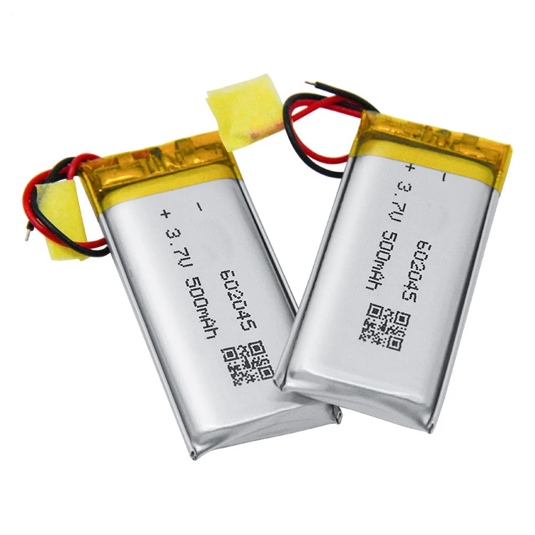 Customized 3.7V 500mAh Li-ion Battery Rechargeable Lipo Battery 602045 for power bank/ gps ect