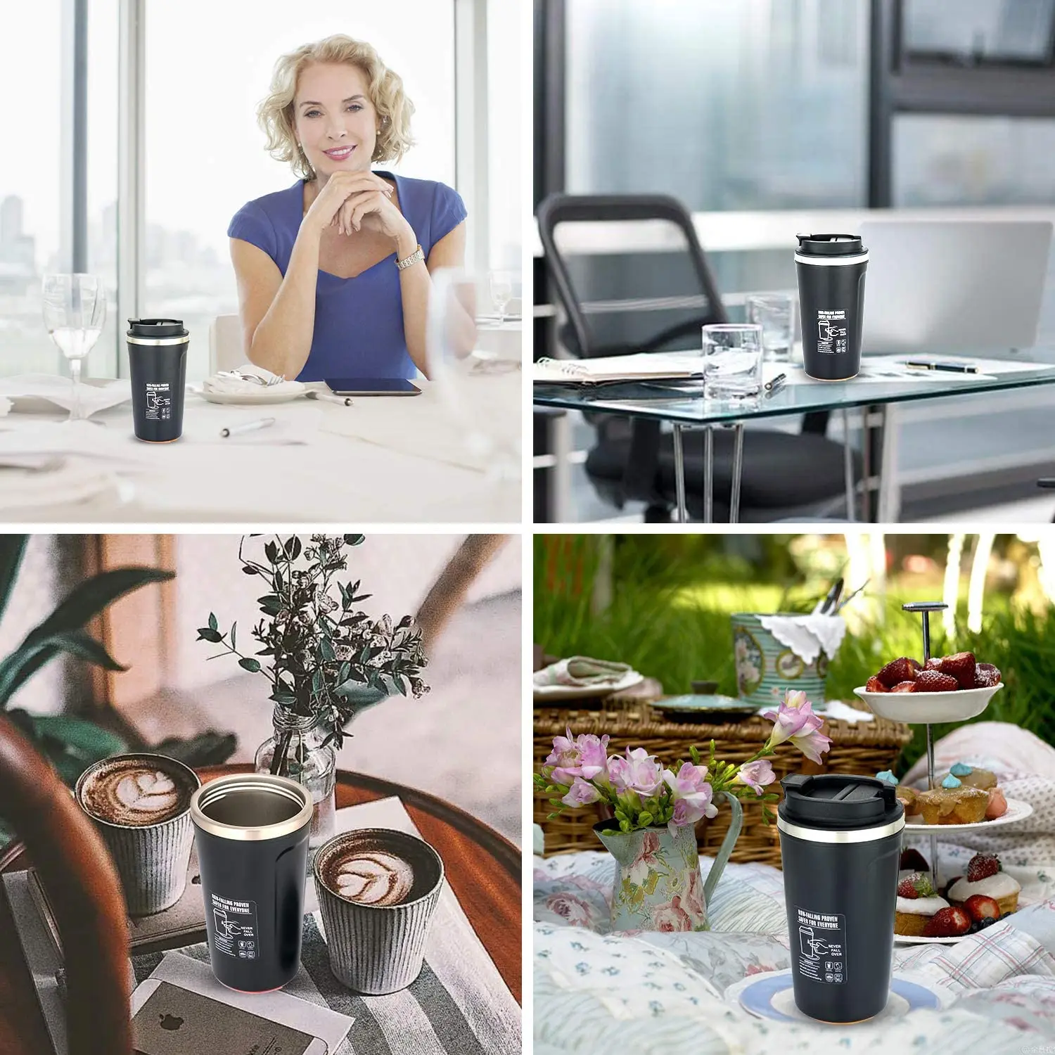 Factory Wholesale Custom Logo Color Magic Suction Coffee Mug Milk Tea Cup Stainless Steel 304,stainless Steel Mugs with Lid 500