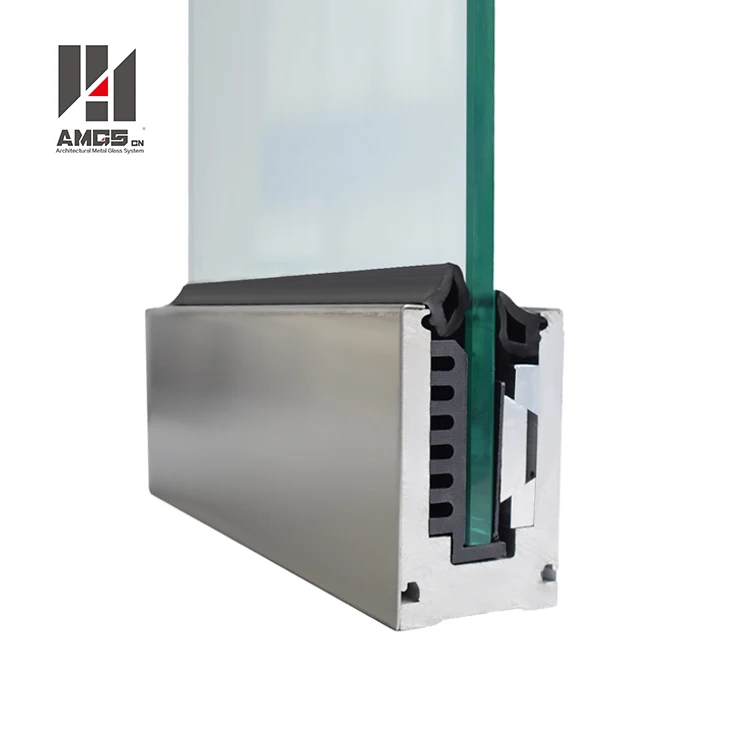 
Aluminium Security Balustrades, Aluminum Metal Frameless Profile U Channel Clamp Glass Railing 