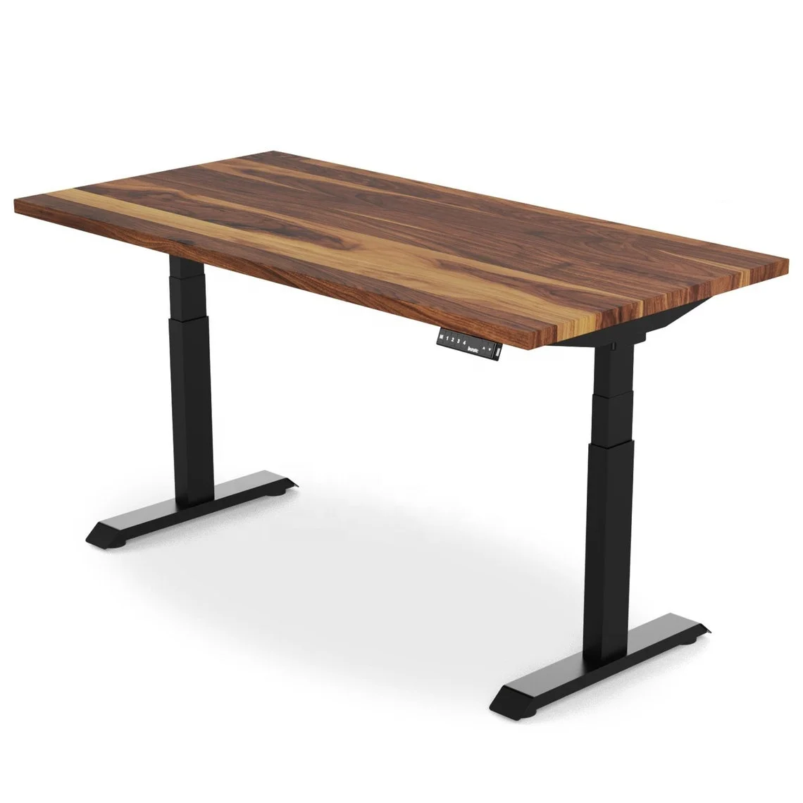 Home office desk with variable height leg solid wood table top dual motor standing computer Desk