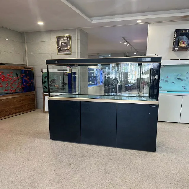 Cleair Aquatics Factory Direct Supply Big Ultra Clear Glass Cube Fish Tank with Stand aquarium sump