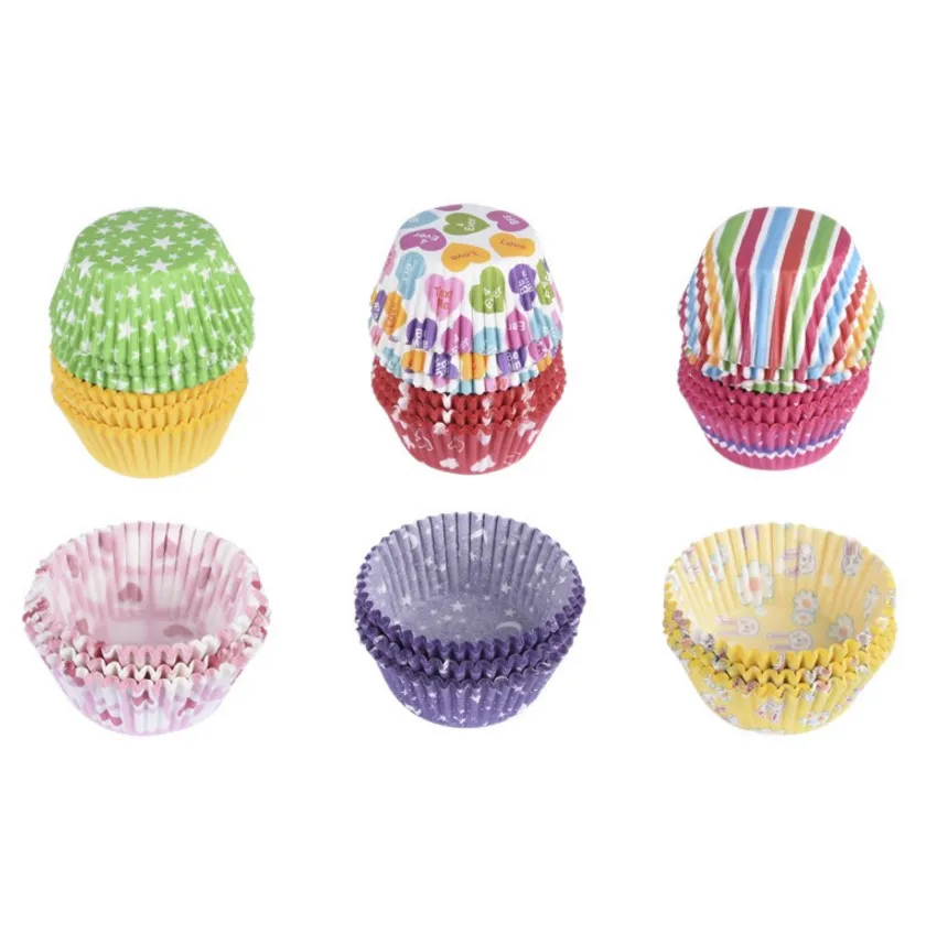 Christmas Candy Cupcake Liners Colorful Paper Baking Cups Cupcake Wrappers Wraps Muffin Case Trays