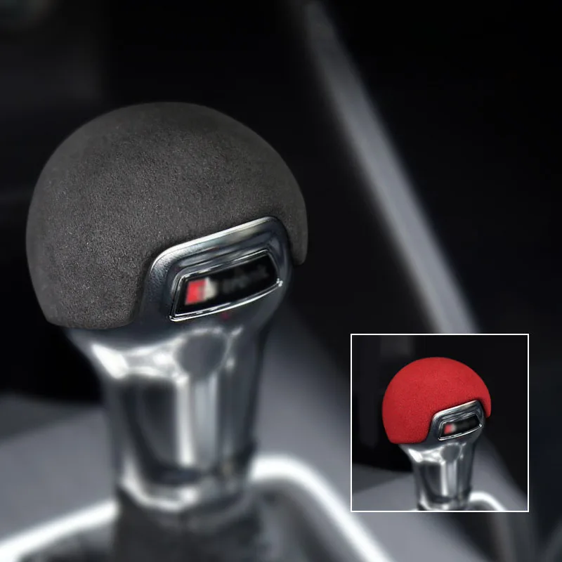Ushilife Alcantara car gear shift knob lever cover for Audi A3 S3 2014-2018 Q2L 2018-2021 car decoration