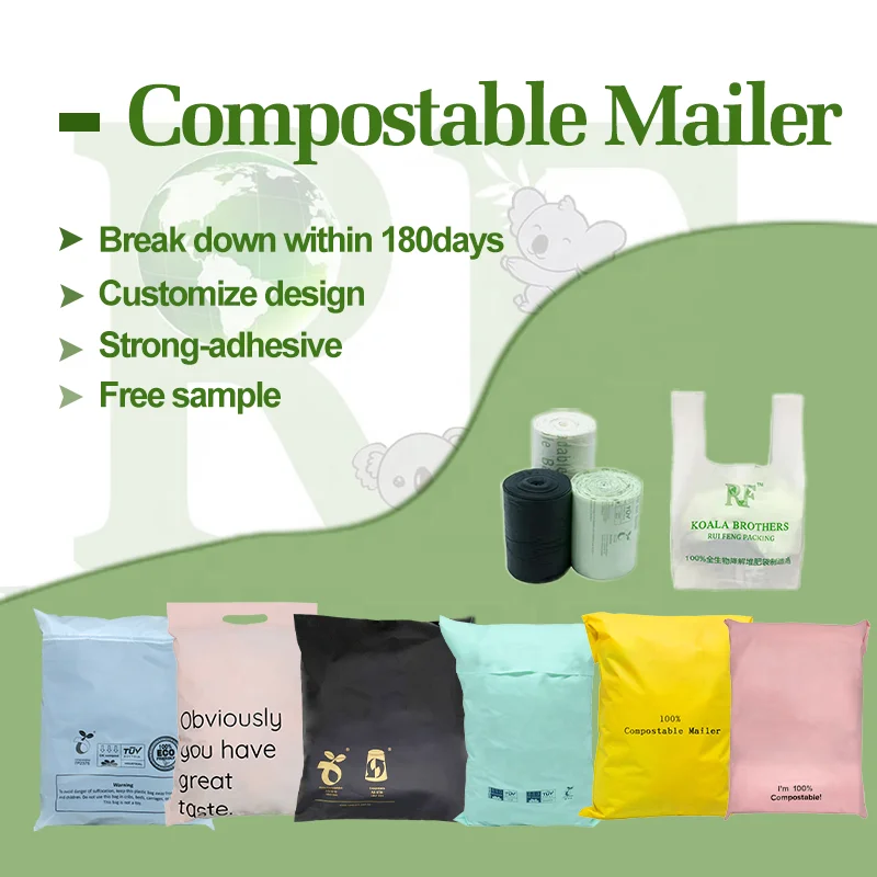 custom logo printed express recycled black courier bags clothes shipping package envelope poly mailer mailing polymailer bag