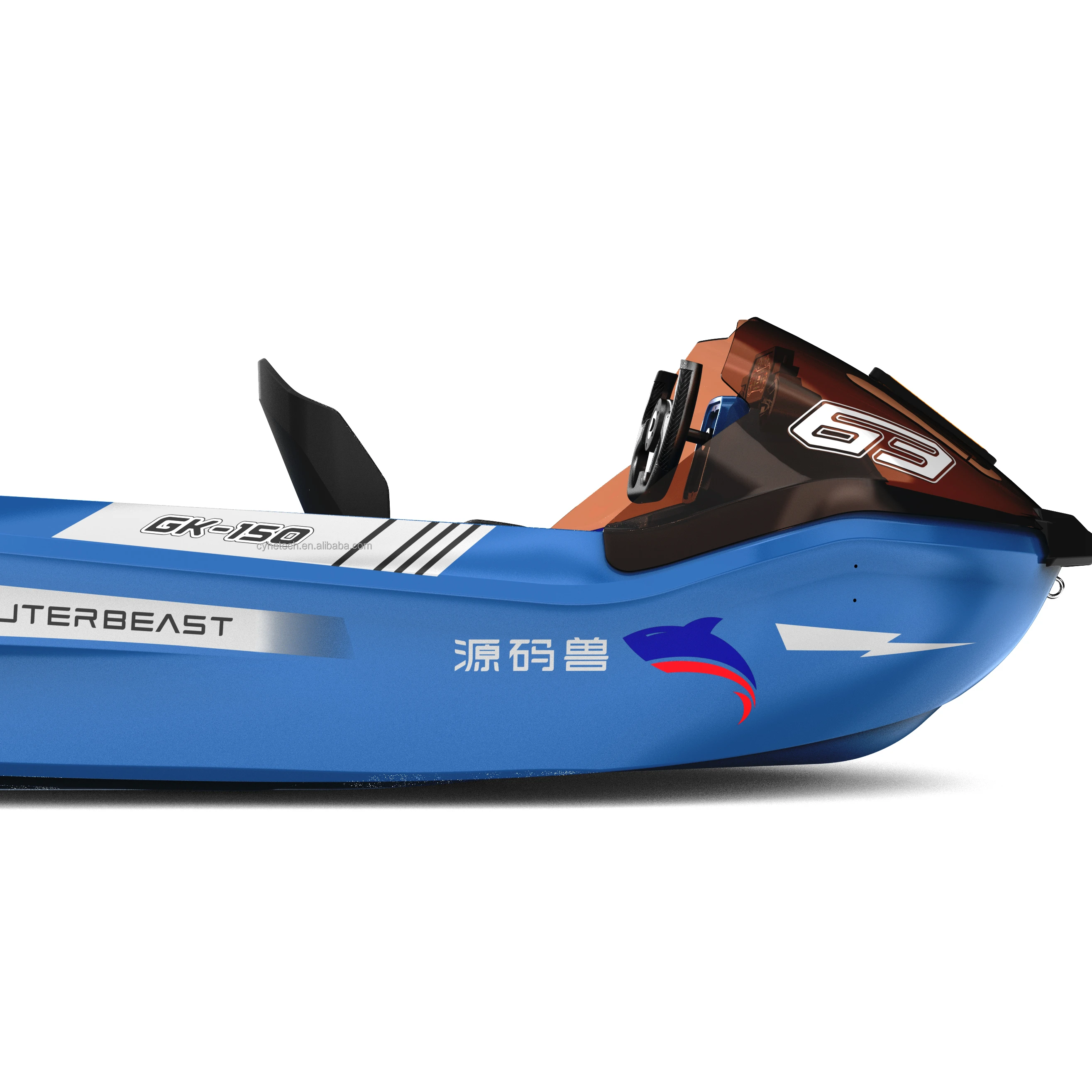 Dinghy High speed 55km/h  Electric Yacht lithium battery powered Mini Electric Sailing Boat