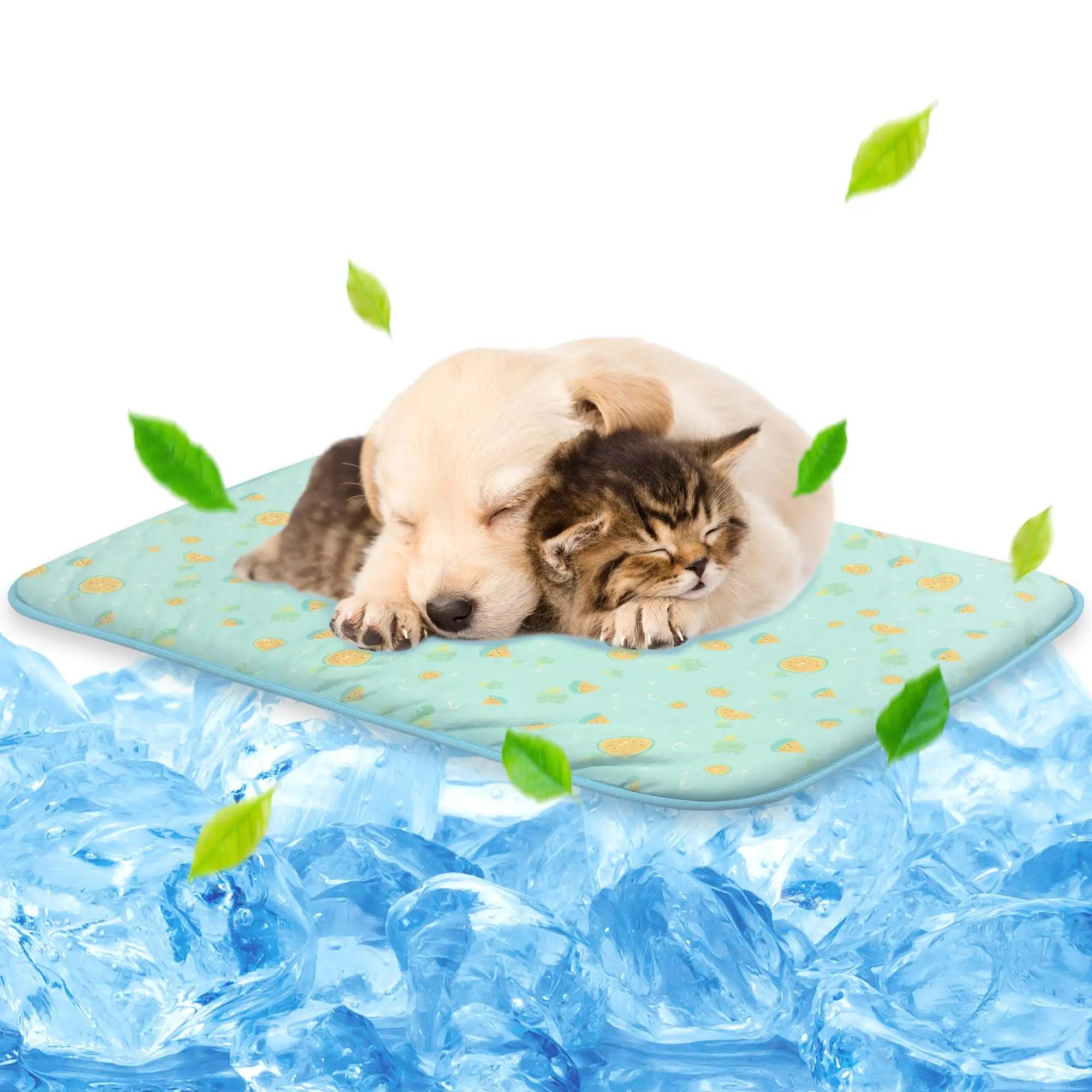 Custom Large Printing Summer Unique Small Gel Silk Pet Ice Cool Cooling Mat For Dogs Pad