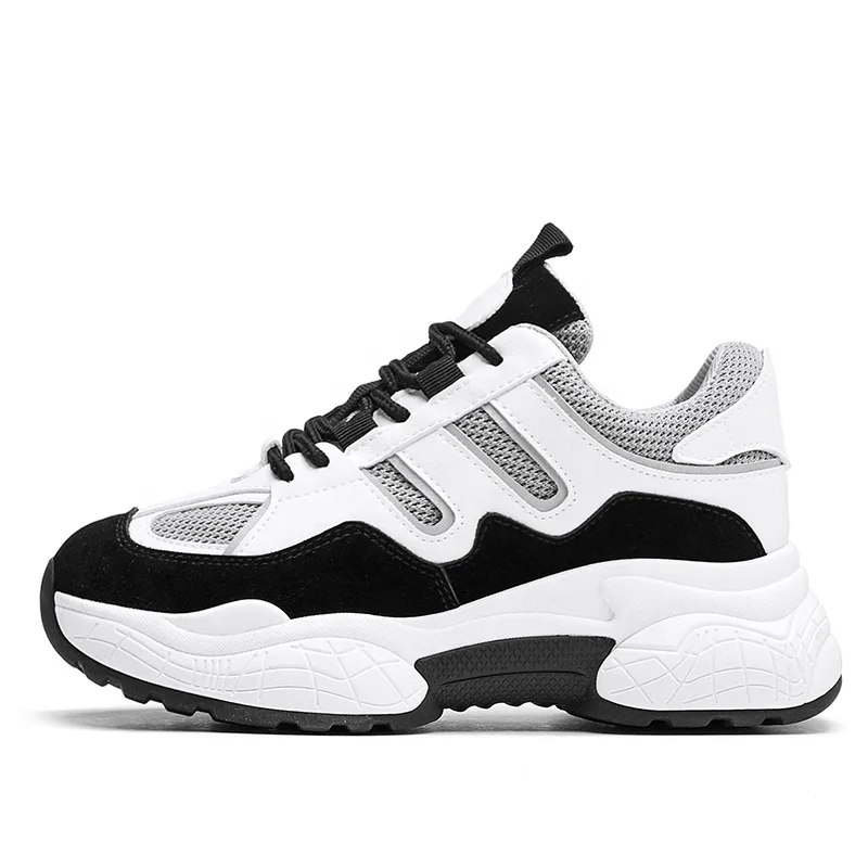 Кроссовки женские на толстой подошве, увеличенные рост, модная повседневная обувь для ходьбы