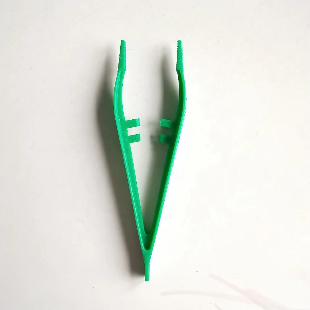 Medical product Plastic Forceps green color hot sell 11.2cm length