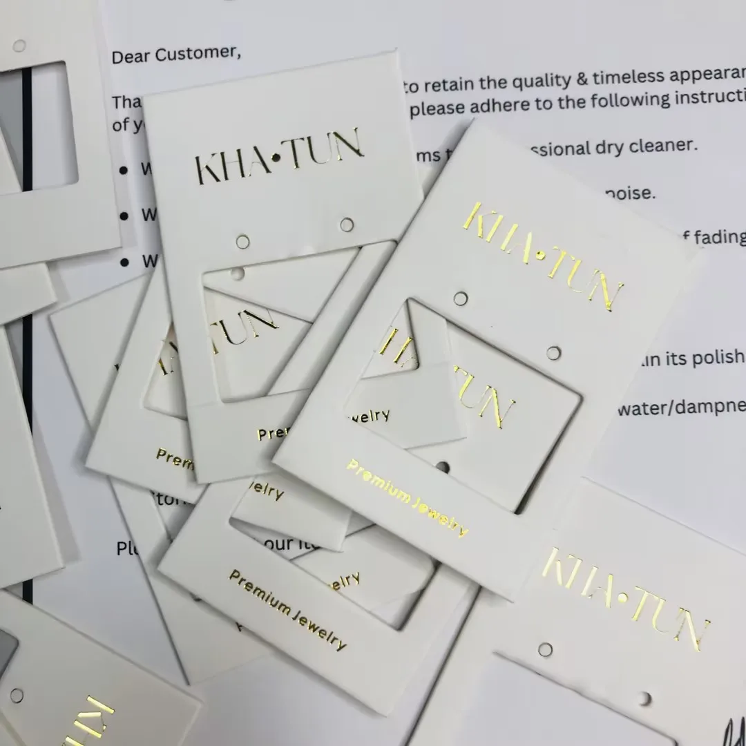 custom Earring Cards for jewelry Display Packaging Holder with Necklace Display Backs paper Cards