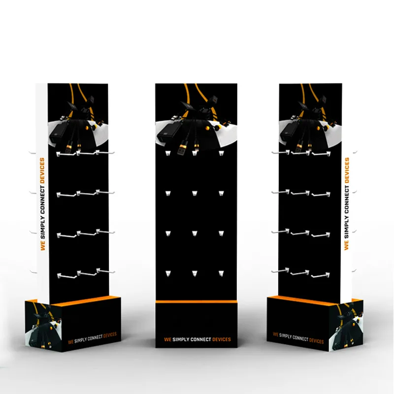 Wholesales Custom logo product floor display stand Supermarket  promotion beverage paper rack