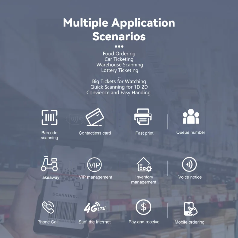 Restaurant Mini Smart Android POS Terminal Mobile Payment Printer 6.26inch Machine Retail Handheld Mobile POS Terminal