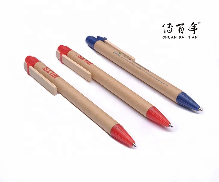 Hot selling eco friendly ball point pen with wooden clip