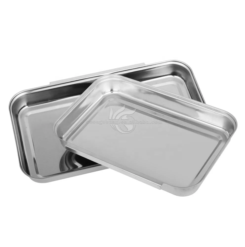 Stainless Steel Steaming Tray and Hot Dish Plate Cold Steamed Rice Tray Steamer Pan Rectangle Cake Pan Fruit Tray
