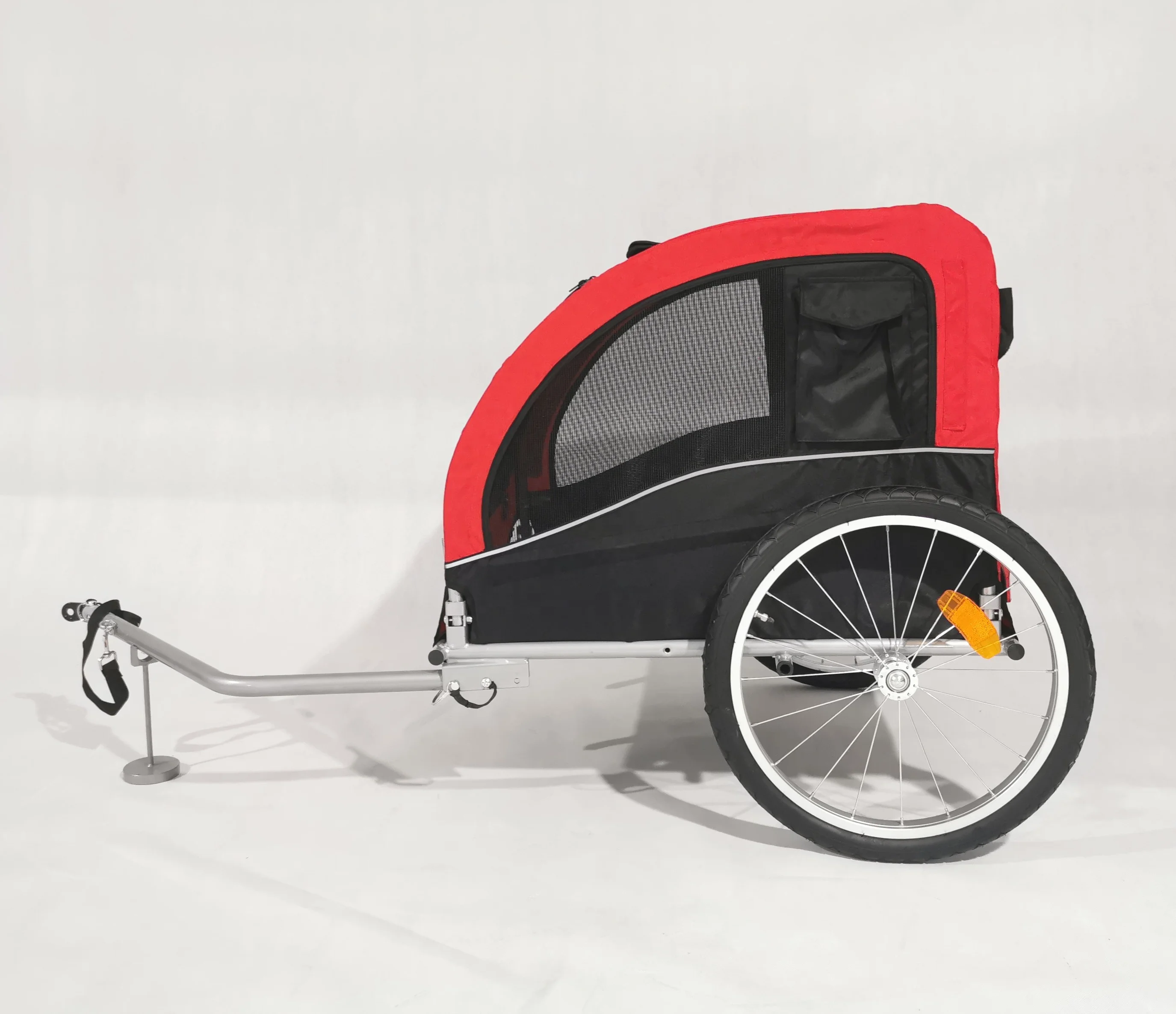 
Large Size Fashion Design Travel Pet 2 in 1 Bike Trailers Dog Stroller With Rain Cover 