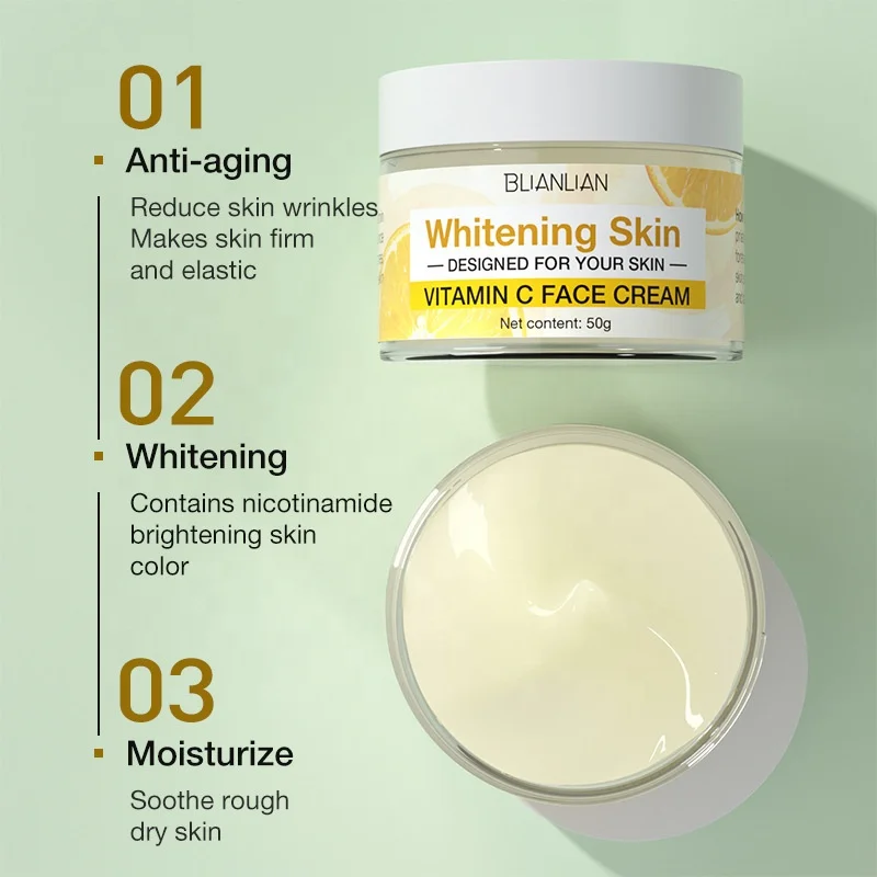 vitamin c skin whitening brightening lightening dark sopt pigmentation removal face cream