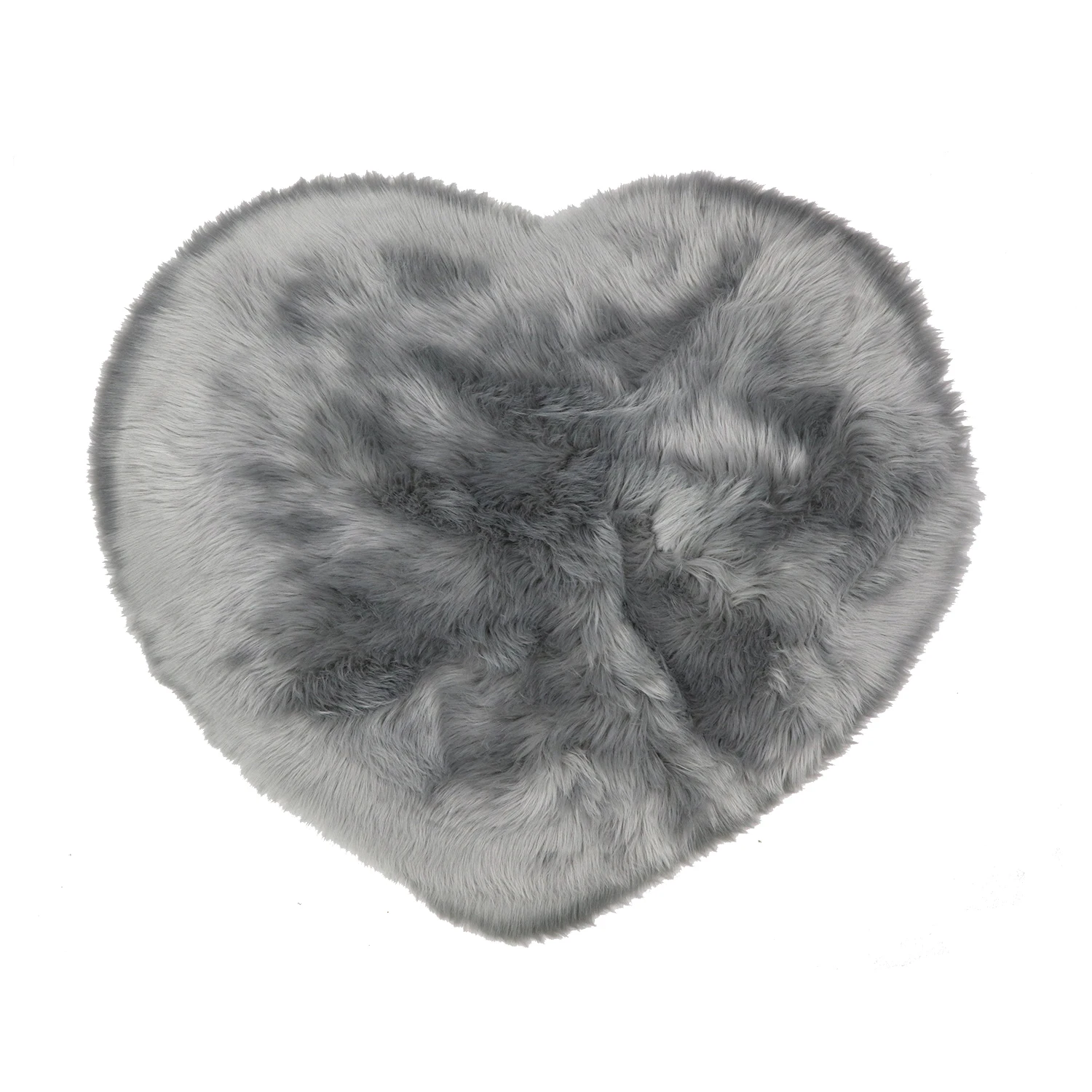 Wholesale Cheap Shaggy Fluffy Bedroom Area Synthetic Love Fake Sheepskin Faux Fur Heart Rug