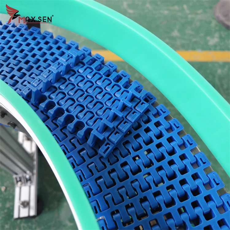 PP Plastic Modular Belt Conveyor Straight/Curved Conveyor with High Quality