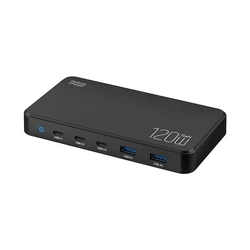 2023 Top Selling Product GaN 120W 5 Ports Fast Charging Station Single Type-C 100W Power Adapter Desktop Charger